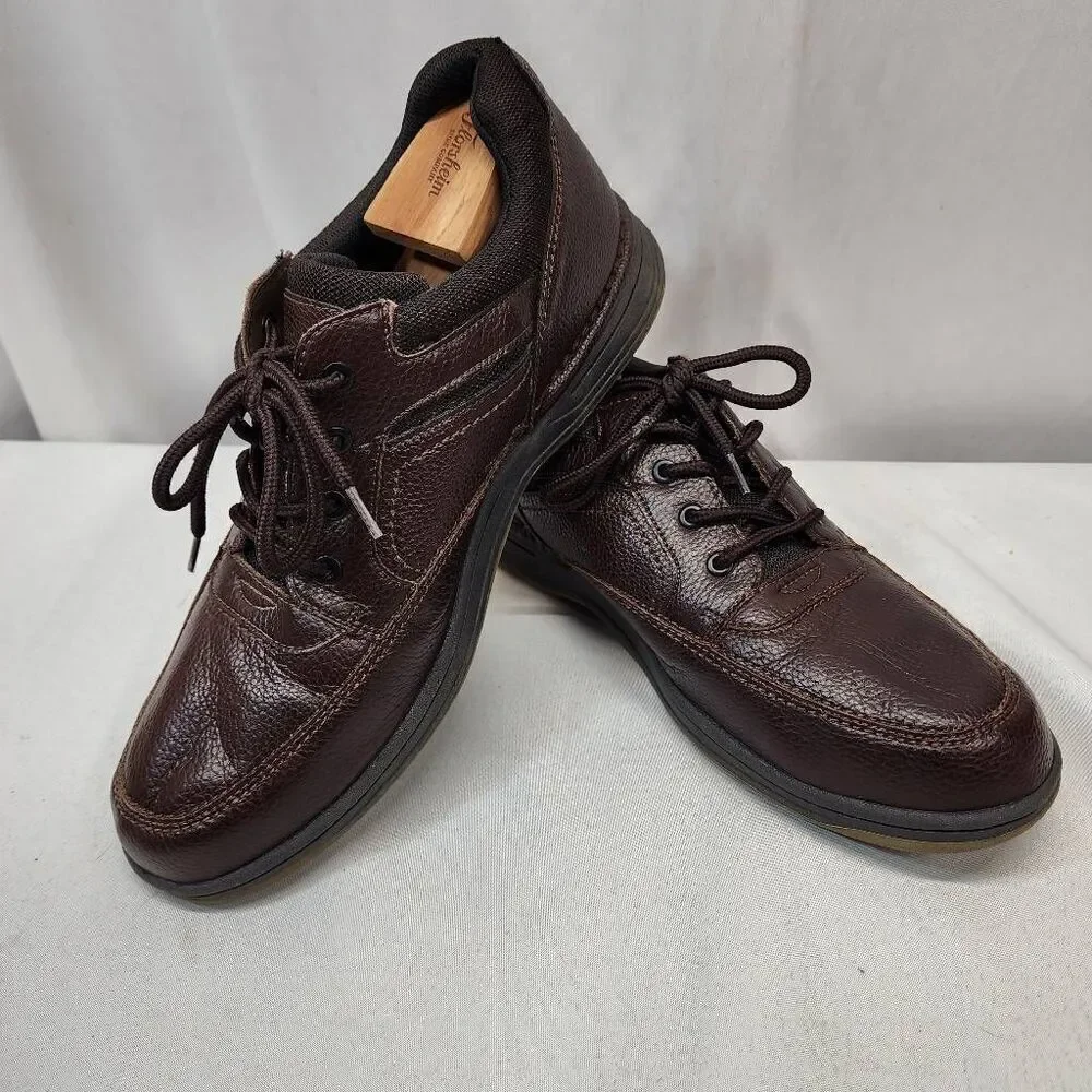 Earth Spirit Men's 13 W Dennis Wide Width Casual and Dress Oxfords Brown Leather